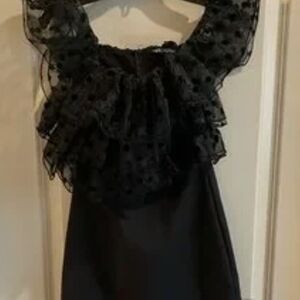 Zara Black Ruffled Dress